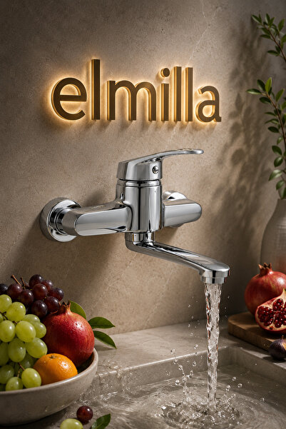 elmilla Luxury Premium Chrome Bottom Spout Kitchen-Sink Faucet Fountain Tap w...