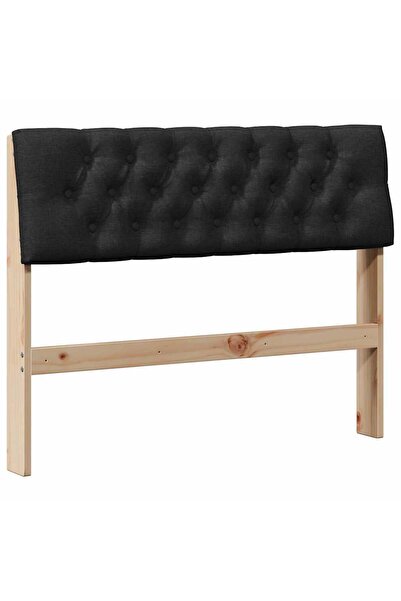 vidaxl Tăblie tapițată Negru 100 cm Lemn de pin masiv