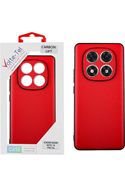 Other Volte-Tel Carbon Lift Πίσω Κάλυμμα Σιλικόνης Κόκκινο (Redmi Note 14 Pro...