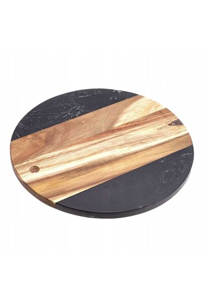 Kamille Bamboo and plastic kitchen chopper with handle, 25x1.2cm
