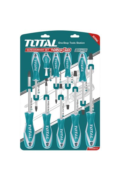 TOTAL Set 10 surubelnite - Cr-V (INDUSTRIAL)