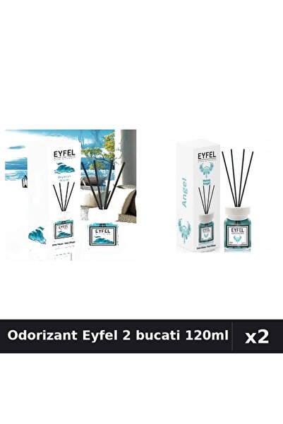 Eyfel Set 2 Odorizant Camera cu Betisoare - Angel, Ocean - Parfum Intens 120ml
