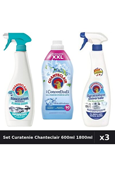 Chanteclair Set 3 Degresant și Balsam Rufe 600ml 1800ml - Anti-Miros, Bicarbo...