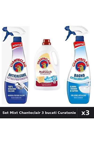Chanteclair Set 3 Degresant și Detergent 625ml 1575ml - Extra Parfumat, Marsi...