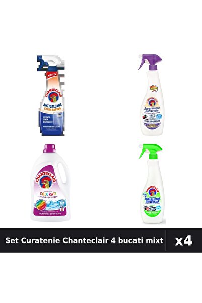 Chanteclair Set 4 Degresant și Detergent - 625ml, 600ml, 1575ml (35 spalari)