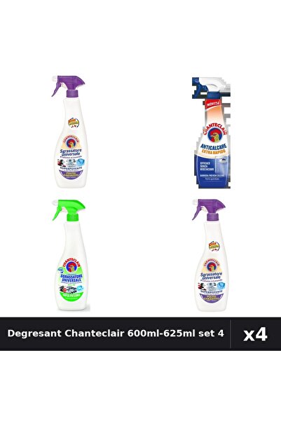 Chanteclair Set 4 Degresant Universal 600ml-625ml - Mosc Alb, Lămâie, Lavandă...