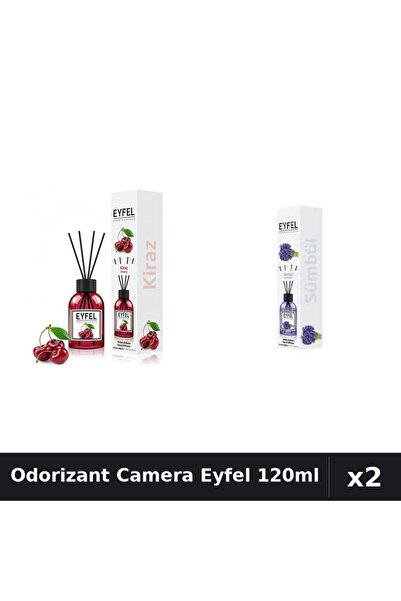 Eyfel Set 2 Odorizante Camera cu Betisoare - Cirese, Zambile 120ml