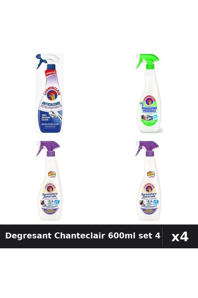 Chanteclair Set 4 Degresant Universal 600ml - Lamaie, Lavanda, Mosc Alb, Anti...