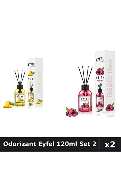 Eyfel Set 2 Odorizante Camera cu Betisoare 120ml - Ananas, Fructe de Padure