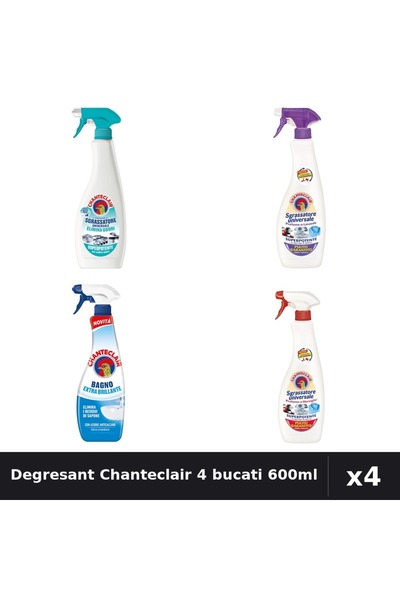 Chanteclair Set 4 Degresant Universal 600ml - Anti-Miros, Lavanda, Marsilia, ...