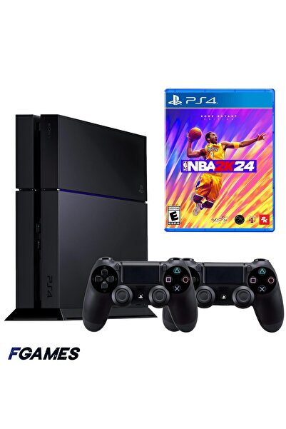 Sony Consola PlayStation 4 PS4 500GB + Două controlere + NBA 2K24 PlayStation...
