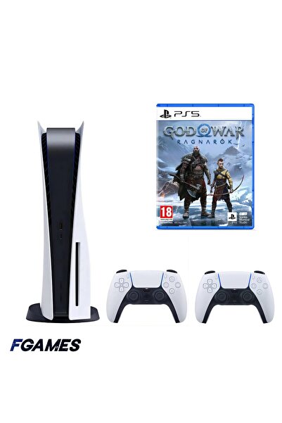 Sony Consola Playstation 5, Ps5 Ediția cu disc 825GB + Două controlere + God ...