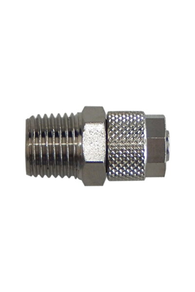 Beta Shoes Ρακόρ Μεταλλικό Ίσιο 1/4″ αρσ. – 6×8 σωλ. Βιδωτό [κωδ.671]