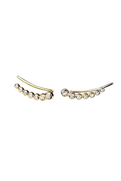Lisa&Co. Cercei Aur Swing Crystals Aur galben / Zircon / Alb