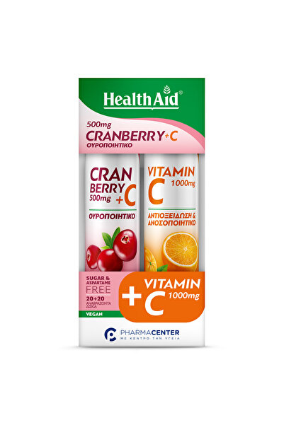 Health Aid HealthAid Κράνμπερι & Βιταμίνη C Αναβράζον Πακέτο