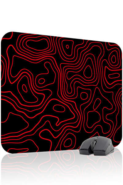 mousepad bastir لوحة ماوس للألعاب باللون الأحمر والأسود مقاس 48 × 40 XL، قاعد...