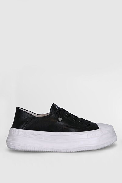 Lufian Genuine Leather Comfortable Lace-Up Casual Sneaker Women's Shoes Black...