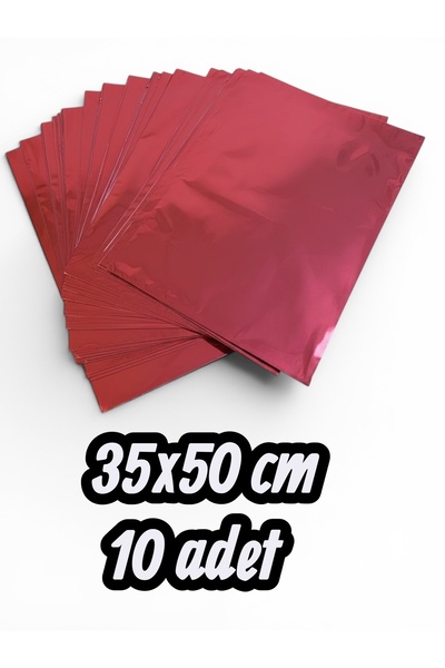 Poros Store Hediye Paketi 10 adet 35x50 Kırmızı Hazır Yapışkanlı Hediye Poşeti