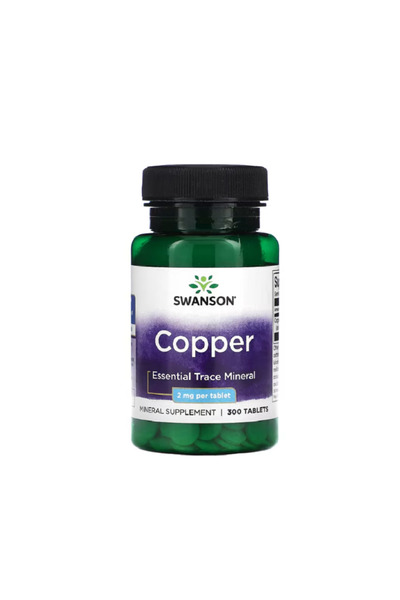 SWANSON Copper 2mg (Cupru) 300 Tablete -