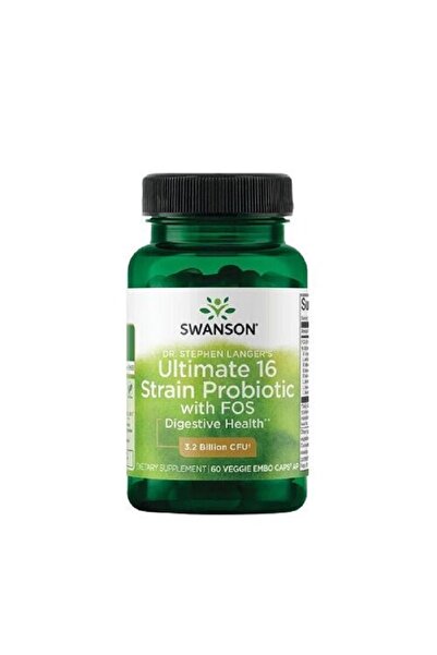SWANSON Probiotic suprem cu 16 tulpini și FOS, Dr. Stephen Langer, 60 de capsule