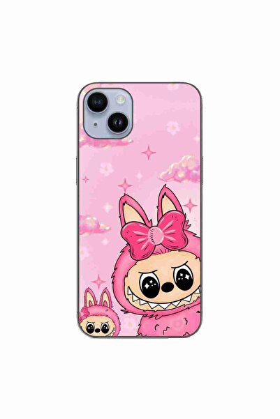 OEM Husa compatibila cu Apple iPhone 15 Plus Silicon Gel Tpu Model Labubu Pin...