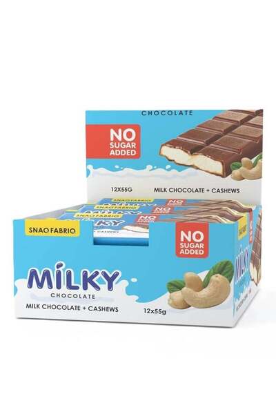 SNAQ FABRIQ Milky Milky Chocolate Milk Chocolate + Cashew 12x55g
