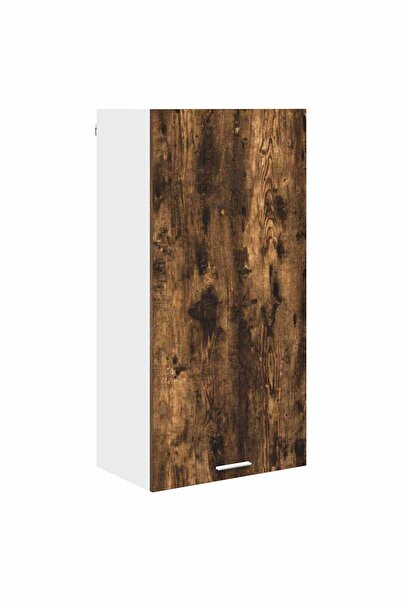 vidaxl Wall cabinet with door Smoked oak and white 50 x 31 x 100 cm