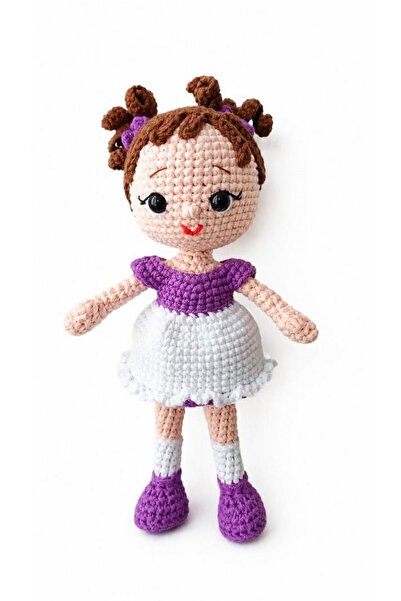 OYUNCAKPARK Mor Misket Bebek Amigurumi Organik Oyuncak