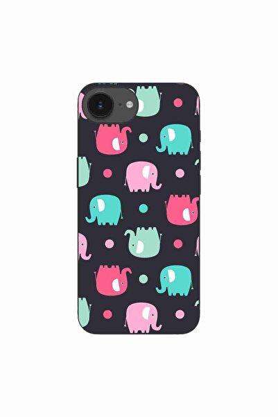 OEM Husa compatibila cu Apple iPhone 16e Silicon Gel Tpu Model Pattern Elefant