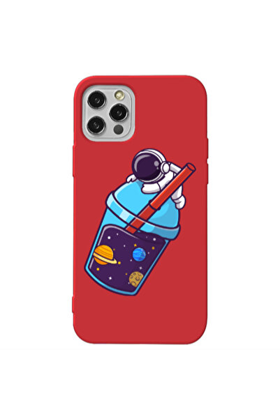 Other Apple iPhone 12 Pro Longing in space Red Colored Silicone TPU Θήκη
