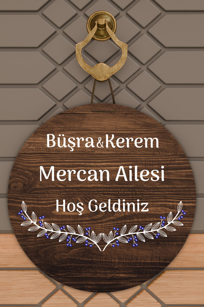 Dormot Yüksek Kaliteli Dijital Baskı, Kişiye Özel Aile temalı Kapı süsü, Duva...