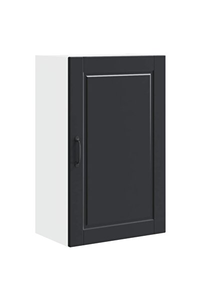 vidaxl Dulap de bucătărie cu raft Negru 50 x 31 x 80 cm Lemn compozit