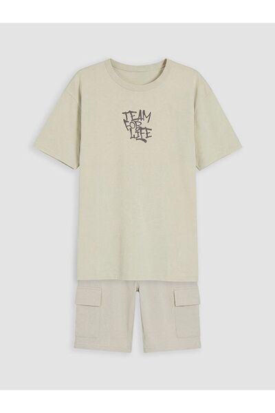 LC Waikiki Lcw Kids Slogan Printed Boys' Set