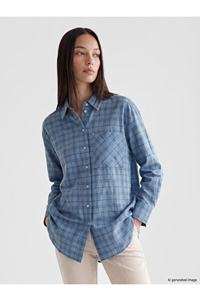 LC Waikiki Nevavm Plaid Oversize Women's Shirt with a Difference