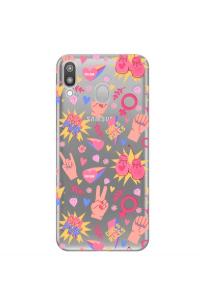 Other Samsung M20 Grl Pwr 2 Transparent Silicone TPU Θήκη