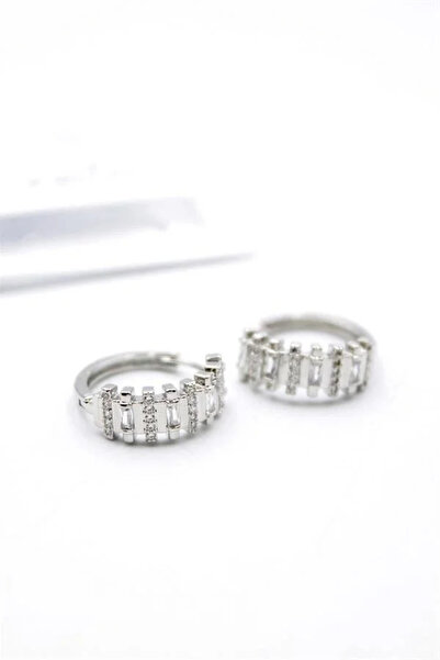 Marsilyan Nvdn- Ieg - Stone-Studded Hoop Earrings - Silver Iegrs-Nvdn1