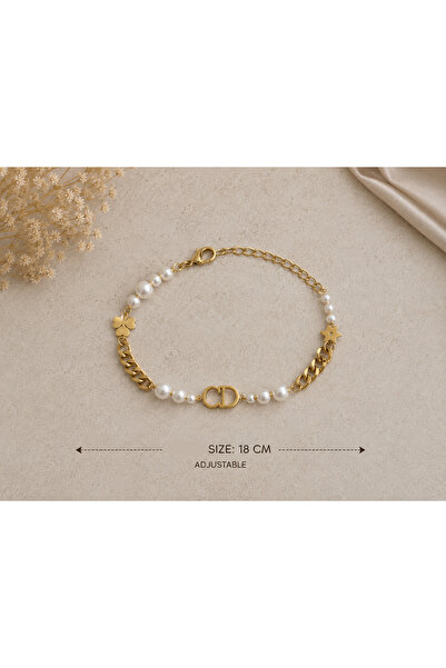 Eloré Pearl CD Charm Bracelet