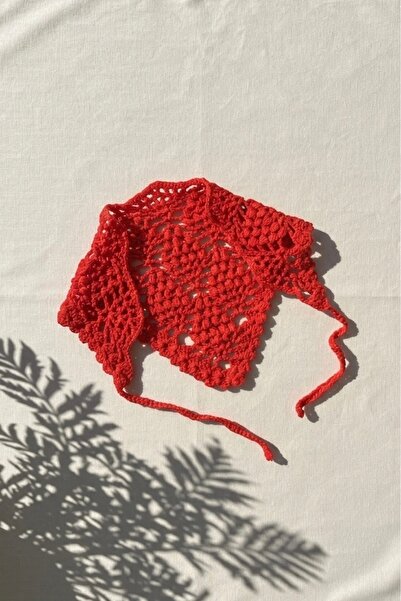 Kırmızı Örgü Bandana