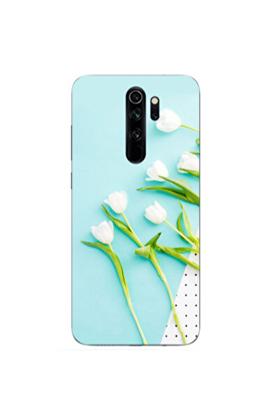Other Xiaomi Redmi Note 8 Pro White Tulips Transparent Silicone TPU Θήκη