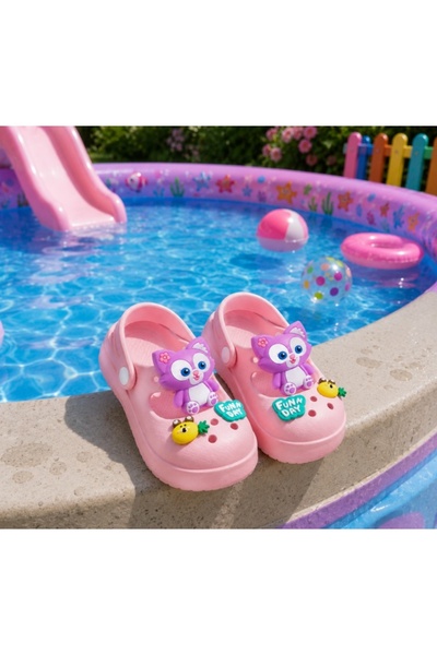 Superbaby Saboti roz din spuma pentru copii - Vulpita
