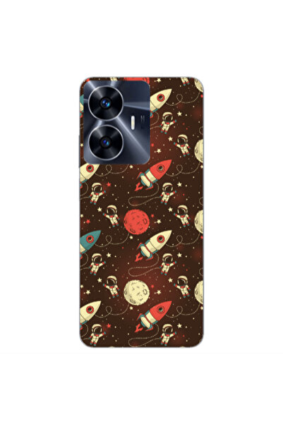 Other Realme Note 50 Stars and astronaut Transparent Silicone TPU Θήκη