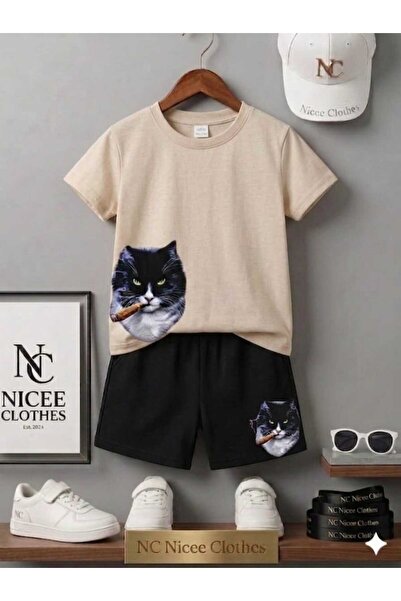 NC Nicee Clothes LETNJA DEČJA MAJICA I KRATKE PANTALONE UNISEKS (S IZRAZOM PR...