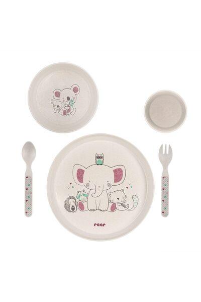 reer 5-piece set of children's tableware, made from materials, BPA-free, mela...