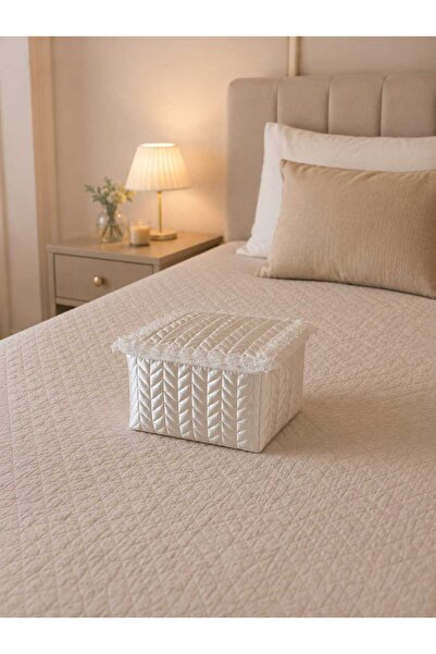 ELFİNA HOME PREMIUM ÇEYİZLİK KAZAYAĞI DESENLİ MİNİ HURCU
