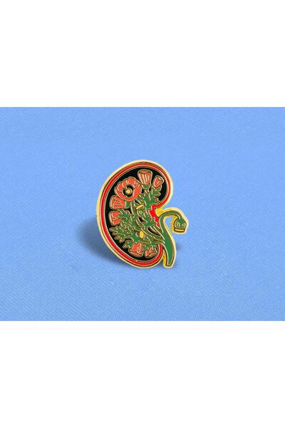 SKYPINZ Blooming College Brooch (Red) - Pin Type