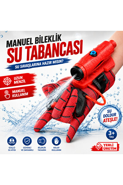 Sayıcı Kids Bileklik Su Tabancası Manuel Kullanımlı Çocuk Su Oyuncağı Süper K...