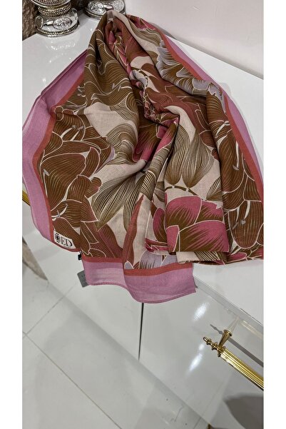 ED Scarf Floral Patterned Viscose Cotton Shawl