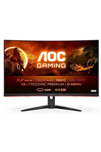 Aoc Gaming CQ32G2SE - 32 inç QHD kavisli monitör, 165 Hertz, 1 ms, FreeSync P...