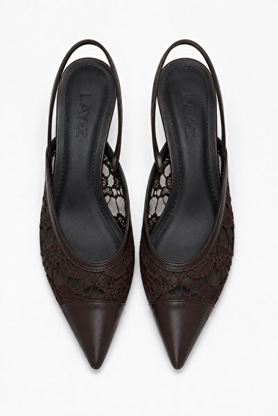 Women Lay-z Women's 5 cm Thin Heeled Straw Detailed Stylish Shoes