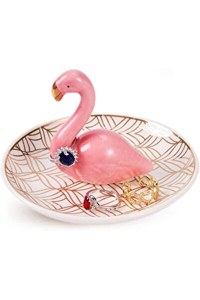 Arabest Flamingo Ring Holder,Jewelry Organizer Trinket Tray,Ceramic 4x4x3.14 ...